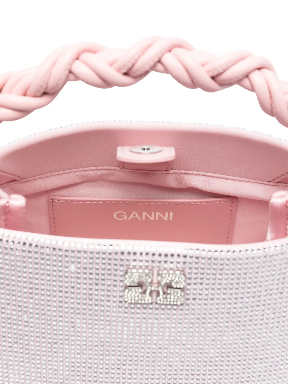 Ganni -Mini sac à main Bou à strass
